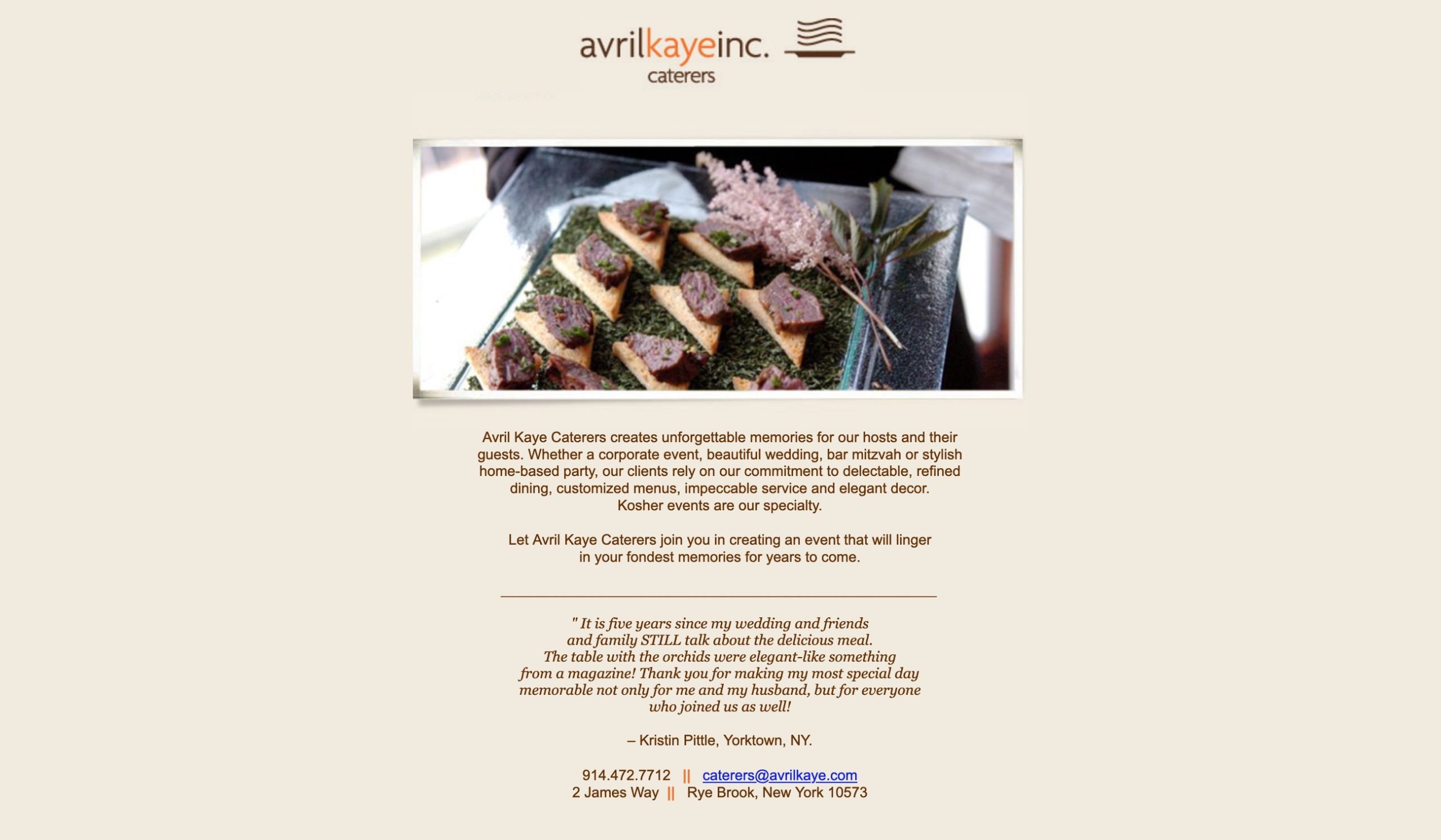 Creating Unforgettable Events: The Excellence of Avril Kaye Caterers